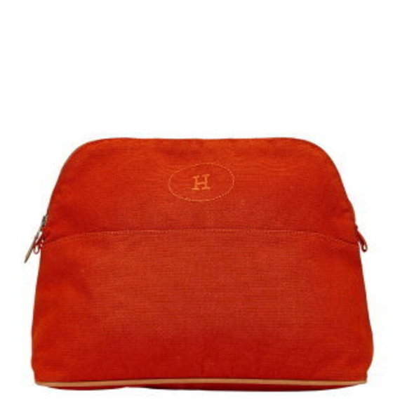 Hermes Bolide Pouch GM Clutch Bag Orange - Picture 2 of 7